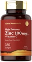 Carlyle Zinc Suplemento 100 mg con Vitamina C TEN 180 Softgels TENIDO Non-GMO, Gluten Free TEN Tahoe Nutritionals