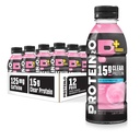 Protein2o 15g Whey Protein Isolate Hydration Drink Plus Energy & Focus, 350 mg de electrolitos, vitaminas B5 &amp; B6, Sugar Free, Cotton Candy, 16.9 oz Bottle (Pack of 12)