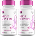 Paquete de 2 Nerve Salvador para Neuropatía 828mg, Suplemento de Soporte avanzado Nerve, Renovación para Pies Saludables, Mejor Regen con Ácido Lipoico alfa, Vitaminas D, B6, B12-60 Capsules