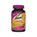 ¡El Camino de la Naturaleza Alive! Prenatal Multivitamínico, de base vegetal DHA para el desarrollo saludable del cerebro del bebé*, vegetariano, naranja y raspberry Lemonade Flavored, 90 Gummies (paquete mayo Vary)