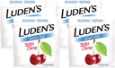 Ludens Sore Throat Drops, para Menor Sore Throat Relief, Sugar Free Wild Cherry, 75 Conde (Pack of 4)