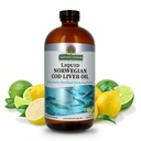 Respuesta de la naturaleza Cod Liver Oil Liquid Supplement, 16-Fluid Ounces ← Promueve un Corazón Saludable > Cerebro Silencioso Cognitivo y Cardiovascular Apoyo TEN Gran Tasting (Pack of 1)