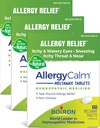 Alergia de BoironCalm Tablets 180 Cuenta, Alivio de Alergias y Hay Fiebre Síntomas de Sneezing, Runny Nose, y Itchy Eyes or Throat, Alergy Calm Tabs (Formerly RhinAlergy) (Pack of 3 60ct Boxes)