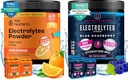 KEY NUTRIENTS Multivitamin Electrolytes Powder Bundle - Tangy Orange & Sweet Blue Raspberry - No Sugar, No Calories - Hydration, Endurance, y Energy Supplement - 90 Servings Every - Made in USA