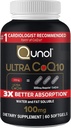 Qunol Ultra CoQ10 100mg 3X Mejor Absorción Agua Patenada y grasa Soluble Suplemento Natural Forma Coenzima Q10 Antioxidante para Paquetes de Salud del Corazón Softgels, 120 Cuenta