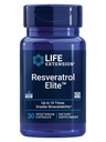 Extensión de vida Resveratrol Elite, Trans-resveratrol, Envejecimiento saludable, Salud cardiovascular, Salud cerebral, Estrés oxidativo, Libre de gluten, No GMO, Vegetariano, 30 cápsulas