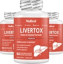 NuBest LiverTox - Premium Liver Health Fórmula - Liver Cleanse, Detox &amp; Repair - with Milk Thistle, Choline, Beet, Turmeric, Artichoke &amp; Dandelion - 3 Pack ← 3 Months Supply