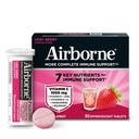 Airborne 1000mg Vitamina C con Vitamina D + Zinc Azúcar Multivitamina Immune Soporte Effervescent Fizzy Drink Tablets, Very Berry Flavor with Powerful Antioxidants VIT A C & E, 30 Tablets