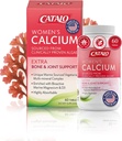 Calcio femenino CATALO con algas rojas AquaminTM - Suplemento de calcio marino de base vegetal con vitamina D3, magnesio y zinc - alta absorción Fórmula - 60 Tabletas