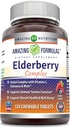 Increíble fórmulas Elderberry Complex Suplemento ← 120 Chewable Tablets ← Berry Flavor ← No-GMO TEN Gluten-Free TEN Made in USA
