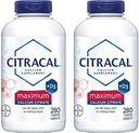 Citracal - Citrato de calcio con vitamina D3 - 2 botellas, 280 caplets cada uno