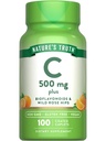 La Verdad de la Naturaleza Vitamina C con Caderas Rosas y Bioflavonoides ← 500mg  100 Caplets ANTE Vegan, Non-GMO &amp; Gluten Free