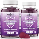 NEW AGE Immune System Support Gummies - Sambucus Black Elderberry Gummies with Vitamin C and Zinc (Inmune Support 120 Gummies)