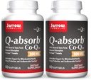 Jarrow Formulas Q-Absorb Co-Q10 100 mg - 60 Softgels, Pack of 2 - High Absorption Co-Q10 - Antioxidant Support for Mitocondrial Energy Production & Cardiovascular Health - Up to 120 Total Servings