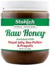 Stakich Royal Jelly Bee Pollen Propolis Honey - Raw, Unprocessed - 80 oz