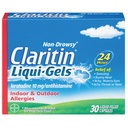 Claritin Liqui-Gels 24 horas Alivio de la Alergia, Medicina de la Alergia No Dura, Capsules Antihistamínico de Loratadina, 30 Conde