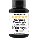 MONOHERB Garcinia Cambogia 1000 mg - 90 cápsulas vegetales - alta potencia 10:1 Extracto