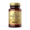 Solgar Zinc Picolinate 22 mg, 100 Tabletas - Promueve la habilidad saludable - Apoya el sistema inmunitario, el sabor normal y la visión - Antioxidante – No GMO, Vegan, Gluten Free, Kosher - 100 Servings