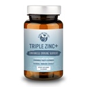 Triple Zinc Lozenges - 3 Formas de Zinc Glycinate Bioavailable, Citrato de zinc, Zinc Aspartate - Zinc Immune Support Suplemento Echinacea, Slippery Elm, OPC, Vitamina C, Sucanat Honey