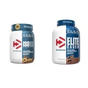 Dymatize ISO100 Hidrolyzed Protein Powder, 25g de 100% Whey Isolate Protein, Gourmet Chocolate, 20 Servidores Elite Casein Protein Powder, 100% Micellar Casein, Rich Chocolate, 4 libras