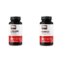 Factor de fuerza L Theanine 200mg y vitamina B Complejo Suplemento Bundle, 60 cápsulas cada uno