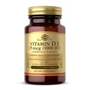 Solgar Vitamina D3 (Cholecalciferol) 25 mcg (1000 UI), Natural Strawberry Banana Swirl - 100 Chewable Tablets - Non-GMO, Kosher - 100 Servings