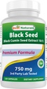 Best Naturals Black Seed (Black Cumin Seed Extract 10:1) 750 mg Per Serving- 120 Capsules