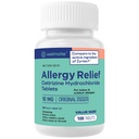 WELMATE - Alivio de la alergia - Cetirizine HCl 10 mg - 24 horas Antihistamínico - No sordera - Runny Nose - Itchy Eyes & Throat - Indoor &amp; Outdoor Alergy Relief Tablets - 100 Tablets