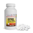 GeriCare Aspirin Tablets 325mg - Dolor Reliever and Fever Reducer Aspirinas no coadas para adultos &amp; niños 12+ (NSAID) Ideal para dolor de cabeza, Toothache, Artritis, Menstrual &amp; Muscle Pain (Botella de 1.000)