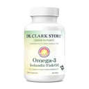 Dr Clark Store Omega-3 Islandiaic Fish Oil Suplemento – 1000mg, 80 Softgels, apoya el corazón, cerebro y salud conjunta