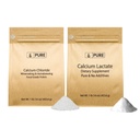 Ingredientes originales puros Calcium Chloride & Calcium Lactate Bundle, (1lb) Suplementos dietéticos, Fine Powders