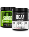 Fábrica Jacked Nitrosurge Pre-Workout en Ártico Blanco &amp; BCAA en el Punch de frutas para el edificio del músculo y la recuperación