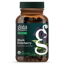 Gaia Herbs Black Elderberry - Daily Immune Support Supplement to Help Support Wellness - with Black Elderberries " Acerola Fruit for Antioxidant Support* - 120 Vegan Capsules (60-Day Supply)