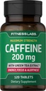 Laboratorios de fitness Caffeine Pills ← 200mg Ø 120 Tablets ← Green Tea Extract ← Maximum Strength Supplement TEN Vegetarian, Non-GMO, Gluten Free