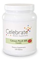 Celebrar vitaminas Calcio Plus - 500 mg Citrato de Calcio, 333 UI Vitamina D3 &amp; 34 mg Magnesio para Cirugía Postcaria - Sin gluten &amp; Libre de Azúcar - Cereza, 270 Tabletas Chewable