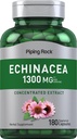 Piping Rock Echinacea Extracto Capsules 1300mg Silencio 180 Conde  Herbal Suplemento Silencio Vegetarian, Gluten Free, Non-GMO