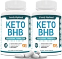 Cápsulas Keto BHB puramente óptimas – Exógenas Ketone Pills for Ketosis Support, Sostened Energy, Focus " Metabolism – para Mujeres " Hombres, 120 Cápsulas