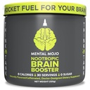 Nootropic Brain Booster (30 Servings) Nootropic Drink Mix " Brain Supplement - Supports Energy, Focus " Memory - Zero Calories, Sugar Free - Kiwi Strawberry
