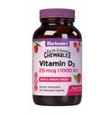 Bluebonnet Nutrition EarthSweet Vitamin D3 1000IU - Bone & Immune Support Supplement - Raspberry Chewable Vitamin D Supplement for Women &amp; Hombre - Soy-Free, Gluten-Free, Non-GMO - 90 Tablets