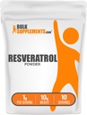 BulkSupplements.com Polvo Resveratrol - Suplemento Resveratrol, de Polygonum Cuspidatum - Antioxidante, Gluten Free, 1g por Serving, 10g (0.35 oz) (Pack of 1)