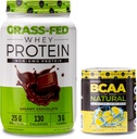 Nutrology Grass Fed Whey Protein Powder, soporta Lean Muscle Recovery & Performance, Creamy Chocolate Flavor (28 Servings) BCAA Natural, Lemonade Flavor (30 Servimientos)
