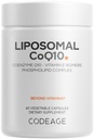 Codeage Liposomal CoQ10 Suplemento - 125 mg Coenzyme Q10 con Vitamina E Isomers Tocopherols - 2 meses de suministro - 1 cápsula por servicio - Entrega Liposomal - Vegan, No GMO, Gluten-Free - 60 cápsulas