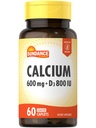 Sundance Calcium 600mg con D3 Silencio 60 Caplets Silencio Vegetariano, No GMO, y Gluten Suplemento Gratis
