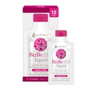 Teoría Vitamina B12 B6, suplemento de energía diaria y apoyo cerebral, sabor líquido de frambuesa, 12 – 1oz Paquetes de servicio único