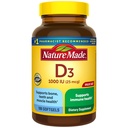 Nature Made Vitamina D3 1000 UI (25 mcg), Suplemento de vitamina D para Bone, Dientes, Muscle e Immune Health Support, 180 Softgels, 180 Day Supply