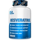 Evlution Anti Aging Trans Resveratrol Suplemento Nutrición Super Antioxidante Suplemento con 250 mg Trans-Resveratrol de Resveratrol 500mg Japonés Knotweed Extracto para Immune y Salud del Corazón