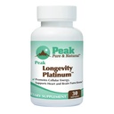 Peak Longevity Platinum PQ Suplemento con Coenzyme Q10 - Pirroloquinolina Quinone con Ubiquinol CoQ10 y Shilajit - Suplemento Mitocondrial para Energía Natural y Envejecimiento Saludable (30 Softgels)