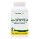 NaturalezasPlus Calcio/Magnesium/Vitamin D3 con Vitamina K2 - Soportes Bone &amp; Immune Health - Vegetarian, Gluten Gratis - 180 Tablets - 45 Servings