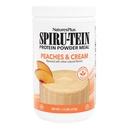 NaturesPlus SPIRU-TEIN Shake - Peaches & Cream Flavor - 1.1 lbs, Spirulina Protein Powder - Reemplazo de la carne con base vegetal, vitaminas " Minerales para la energía - Vegetariano, libre de gluten - 15 Servimientos