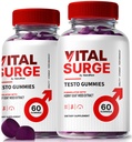 (2 Pack) Vital Surge Testo Gummies – Premium VitalSurge Gummies para Hombres con Ingredientes Limpios para Conducir Combustible, Confianza y Rendimiento diario, Easy-to-Chew Tasty Vital Surge ME Gomitas (120 Gummies)